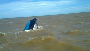 The working dive boat sank outside Lowestoft harbour