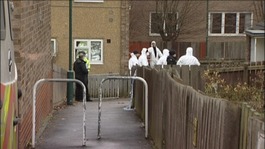 Scene of the shooting on Westfield Gardens in St Ann's in Nottingham