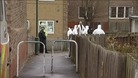 Scene of the shooting on Westfield Gardens in St Ann's in Nottingham