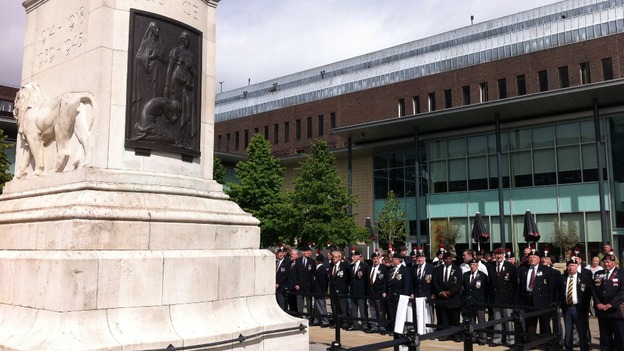 One minutes silence was held at 11am in silent protests against defence cuts.