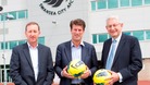 Huw Jenkins, Michael Laudrup and Vice Chancellor of Swansea University