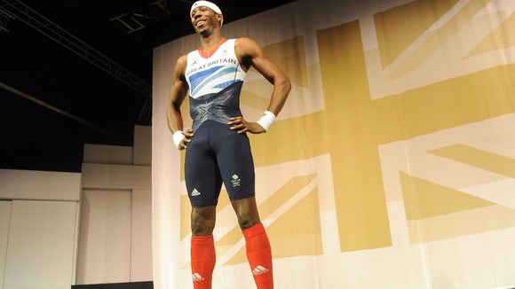 Phillips Idowu poses in Team GB Olympic kit.