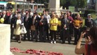 Families lay wreaths