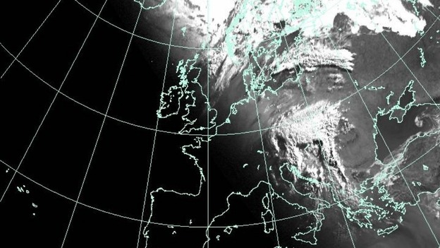 The latest satellite weather picture from the Met Office.