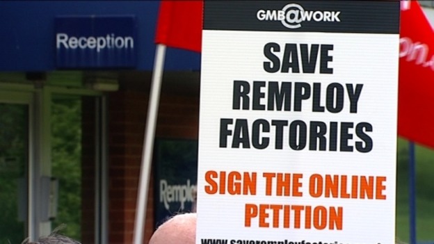Remploy strike placards