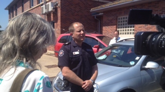 Dorset Fire & Rescue speaking to the press this lunchtime.