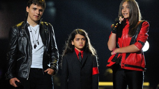 Prince, Blanket and Paris Jackson at the Michael Forever Tribute Concert last year