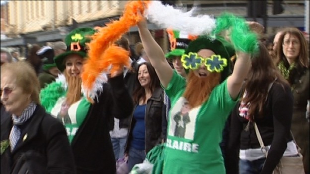 People dressed up for the parade in Derby