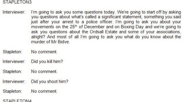 Transcript of custody interview