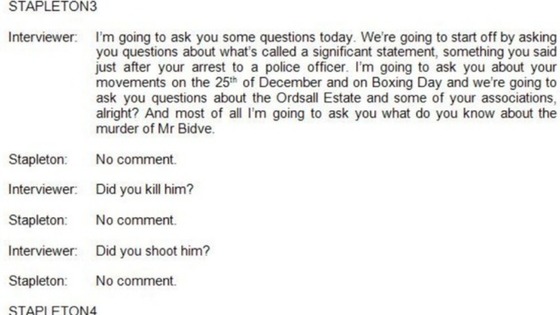 Transcript of custody interview 