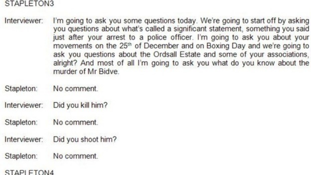 Transcript of custody interview