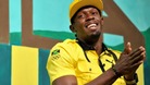 Jamaica's Usain Bolt speaks at a press conference in east London
