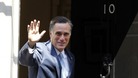 Republican presidential candidate Mitt Romney enters Number 10