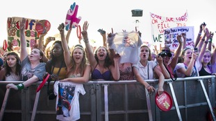 Tens of thousands of people attended the concert at Hyde Park in London.
