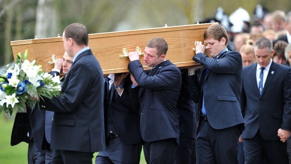 PC David Rathband's coffin