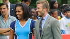  First Lady Michelle Obama and David Beckham