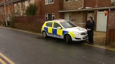 Thames Valley Police woman outside stabbing property in Newburu