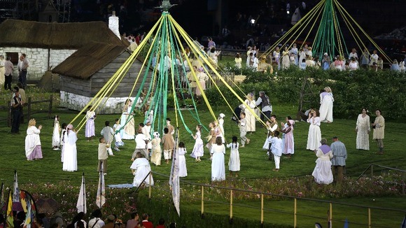 One of the first scenes from the Opening Ceremony
