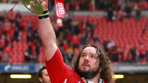 Adam Jones and the 6 Nations trophy