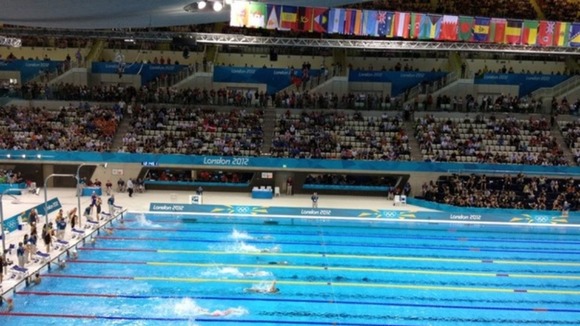 Empty seats at the Aquatic Centre