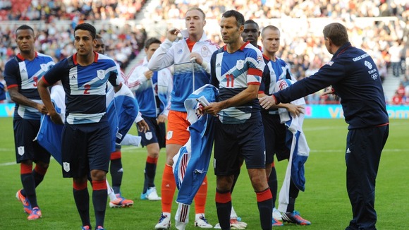 Team GB Men seen during an Olympic friendly match