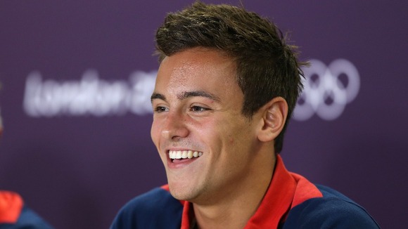 Great Britain's Tom Daley during the press conference in the Main Press Centre in the Olympic Park, London.