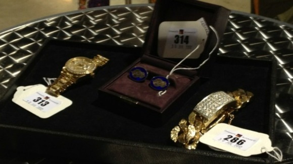 Jimmy Savile jewellery up for auction.