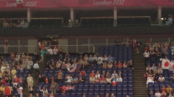 Empty seats at Men's Team gymnastics