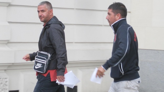 Cosmin Constantin Vuc (left) and Paul Gabriel Ramoiu outside Westminster Magistrates Court.