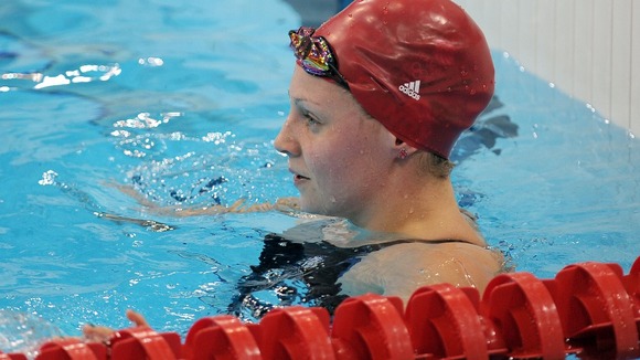 Ellen Gandy after finishing out of the medals in the 100m butterfly final