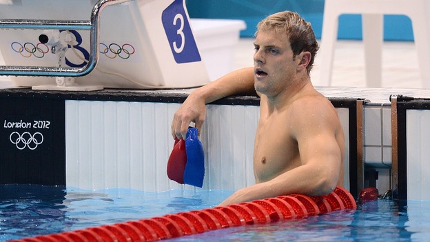 Liam Tancock after the Men's 100m Backstroke Final