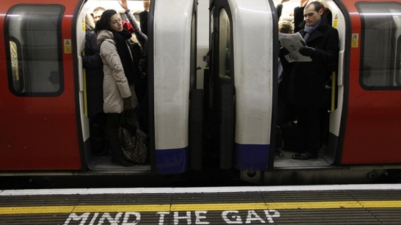 Busy tube train