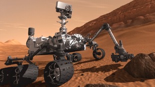 Example of the type of spacecraft which will land on Mars later this week