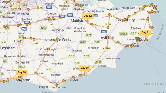 Olympic torch route East