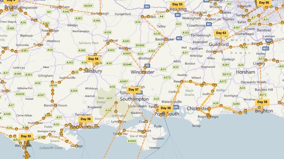 Olympic torch route West