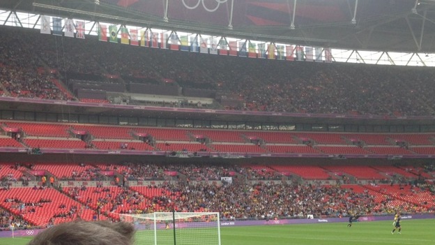 Empty stands as women's Team GB football team meets Brazil