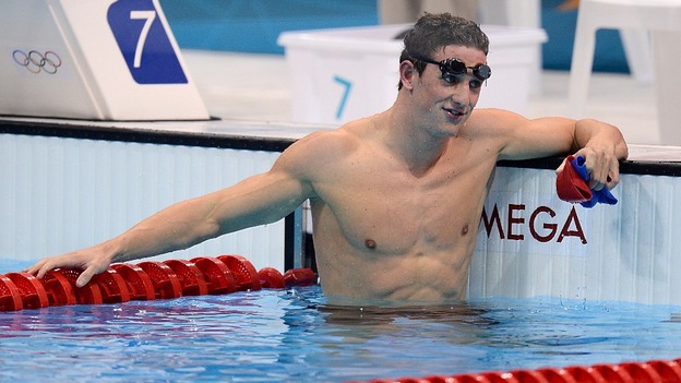Michael Jamieson after his Men's 200m Breaststroke Heat