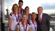 Alastair Stewart with the eventing team