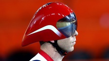 Sir Chris Hoy during Great Britain's training session at the Velodrome