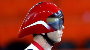 Sir Chris Hoy during Great Britain's training session at the Velodrome