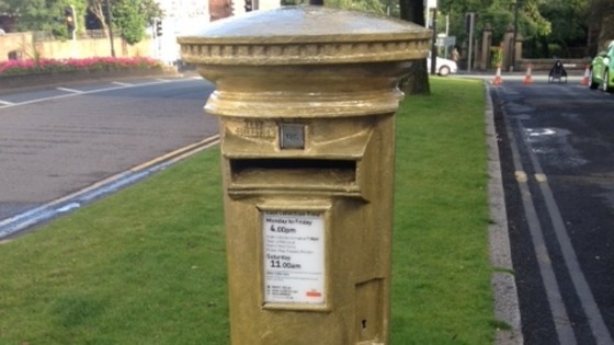 Gold Post Box
