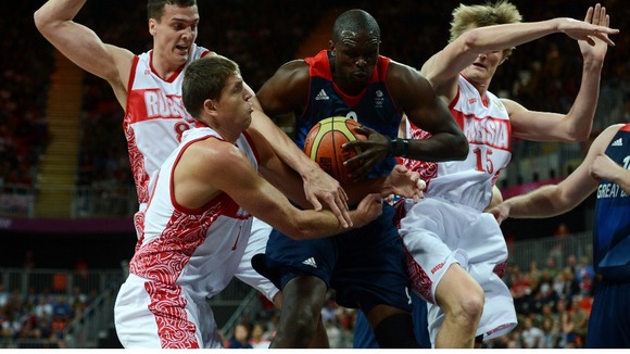 Britain's men's basketball team lost against Russia in a group B preliminary round last Sunday