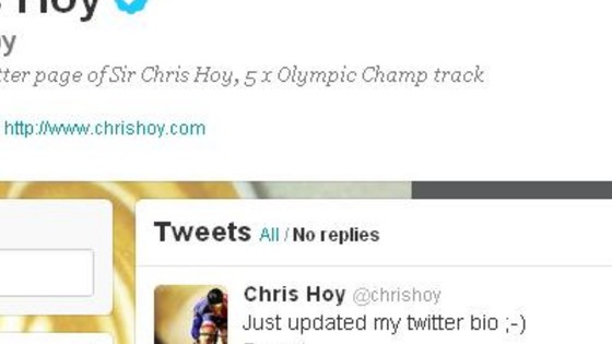 Sir Chris Hoy's bio change