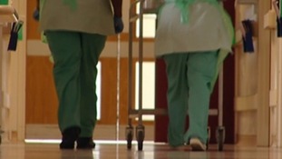 Hosptial staff walking