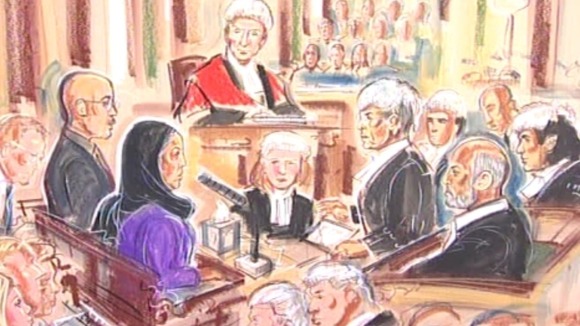 Inside court