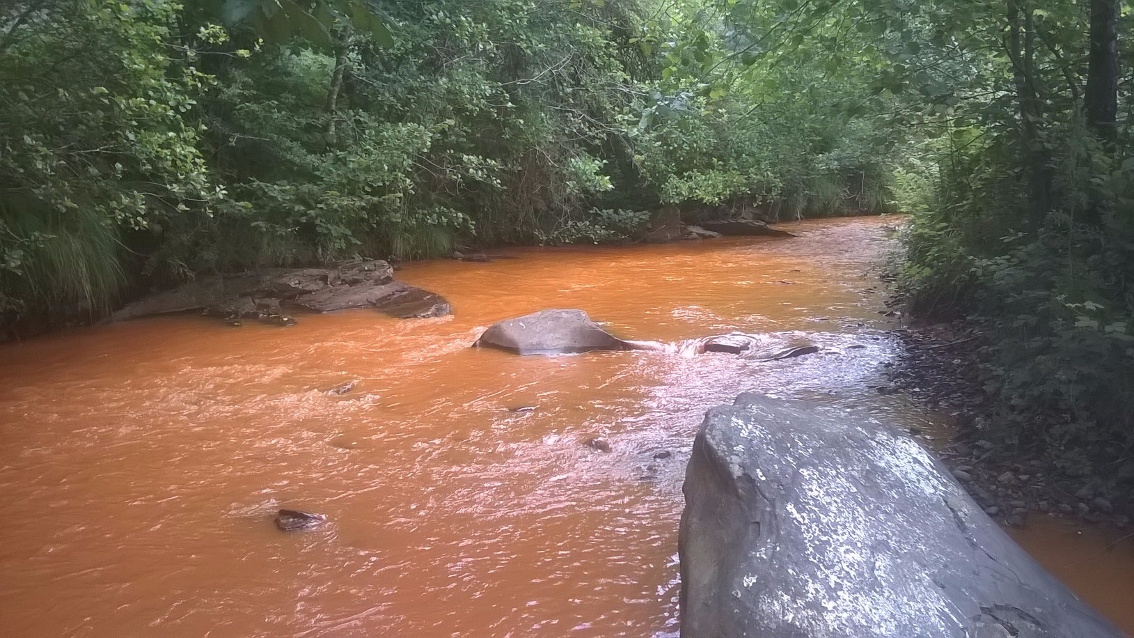 Pollution Investigation Rivers running Orange Wales ITV News