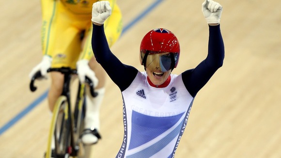 Pendleton celebrates her victory