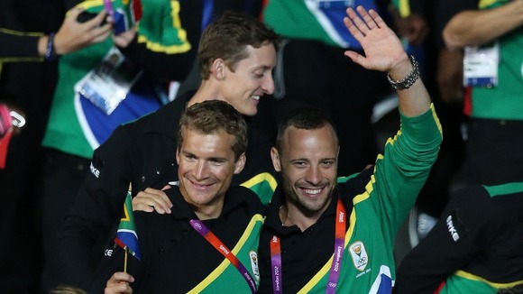 South Africa's Pistorius (right) is the Olympic Games' first ever double-amputee competitor.