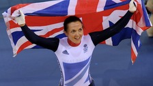 Victoria Pendleton wins cycling gold medal in the women's keirin.