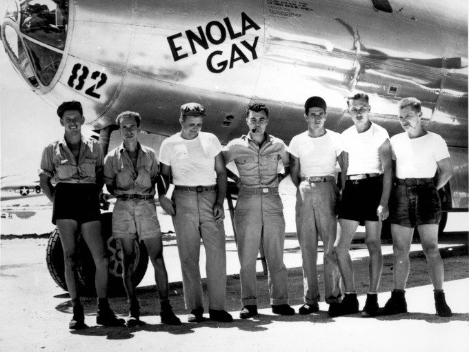 The ground crew of the B-29 